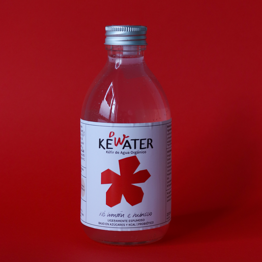 Kéfir de agua de limón e hibisco