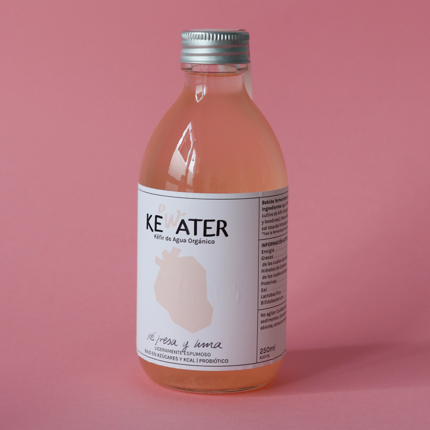 Kéfir de agua de fresa y lima